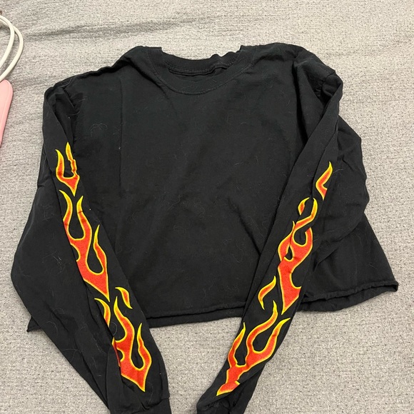 Black Coro long sleeve with fire sleeves - Picture 1 of 2